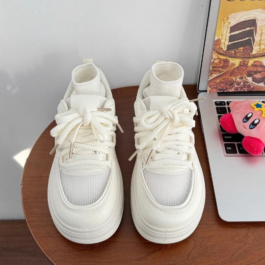 Damen modische Sneakers mit hochgezogenem Schaft und dämpfender Sohle EB