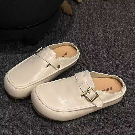 Damen elegante Mokassins mit modischem Riemen EB