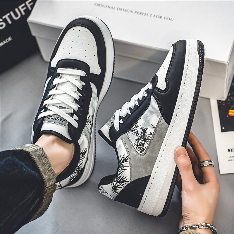 Damen Modische Sneakers mit einzigartigem floralem Motiv EB