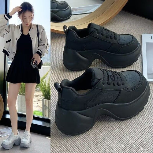 Damen Chunky Sneakers mit dicker, dämpfender Sohle und modernem Design EB