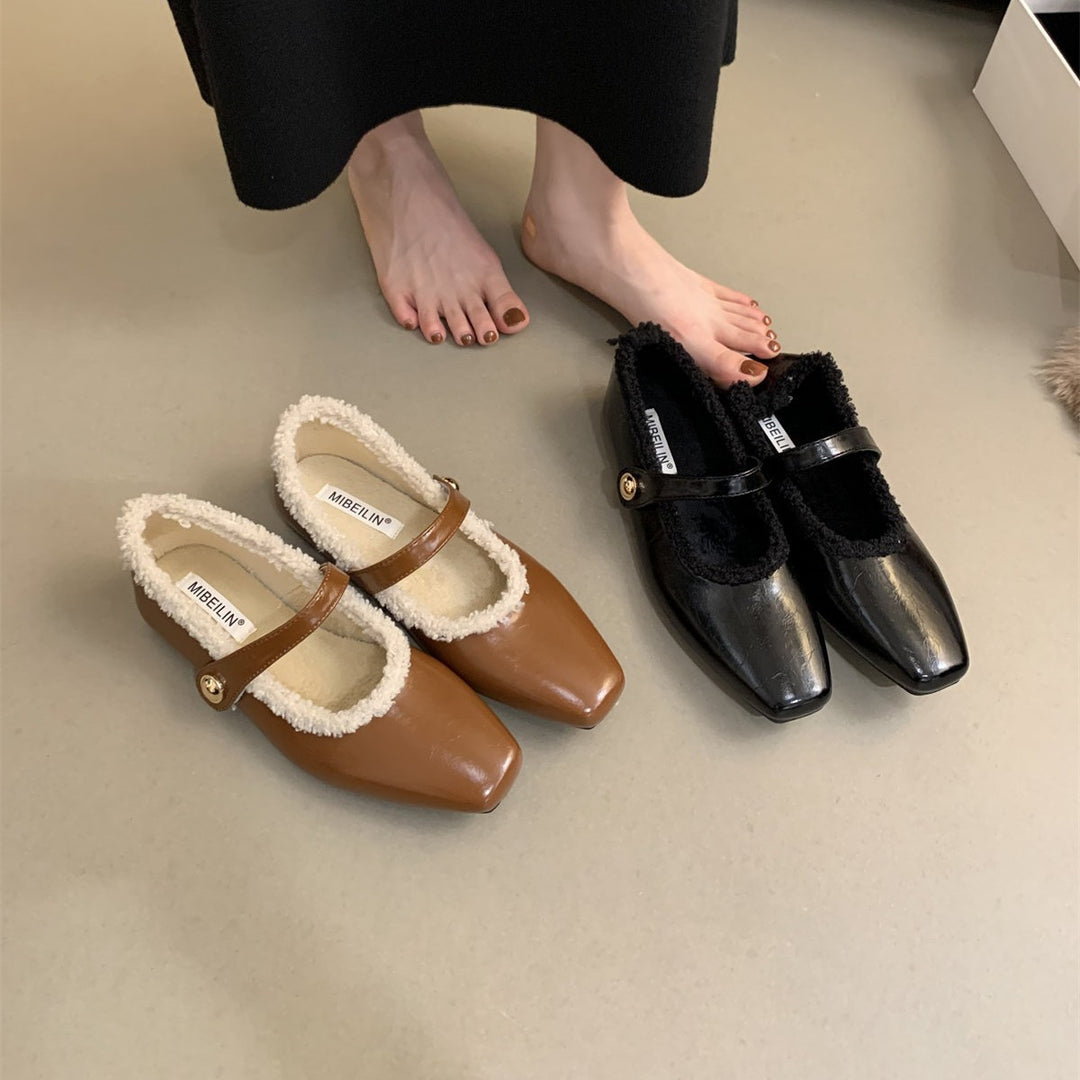 Damen Ballerinas mit modischem Riemchen und weichem Innenfutter EB