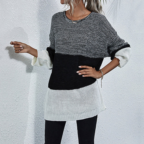 Damen lässiger Oversized Pullover EB