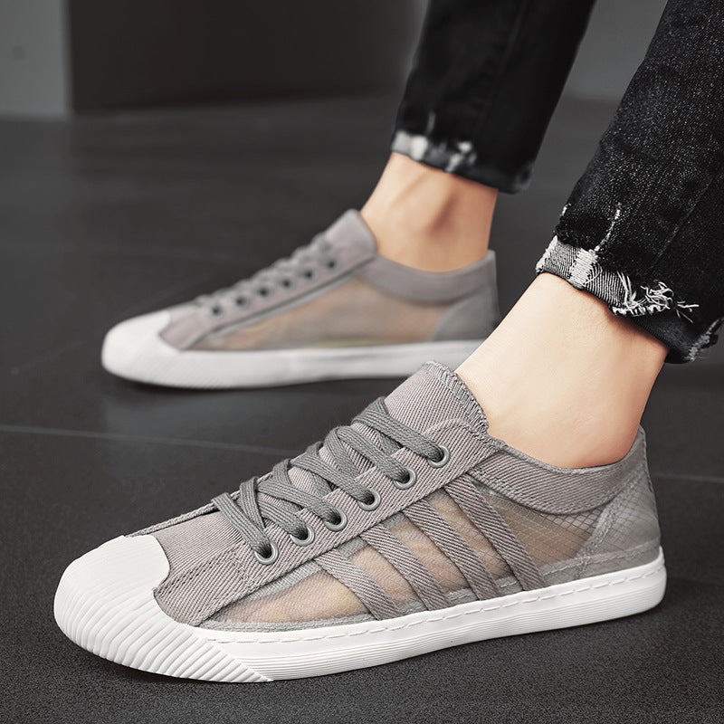 Damen atmungsaktive Sneakers mit rutschfester Gummisohle und modernem Design EB