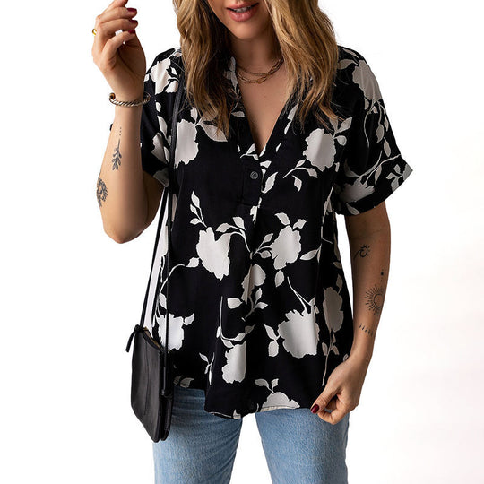 Damen Bluse mit floralem Design EB