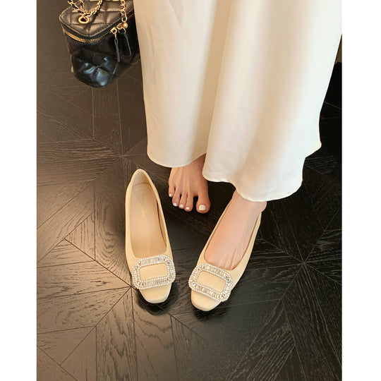 Damen Ballerinas mit elegantem Strassdetail und komfortablem Fußbett EB