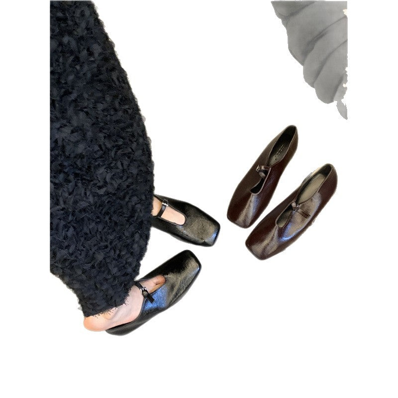Damen elegante Ballerinas mit raffinierter Schnalle EB