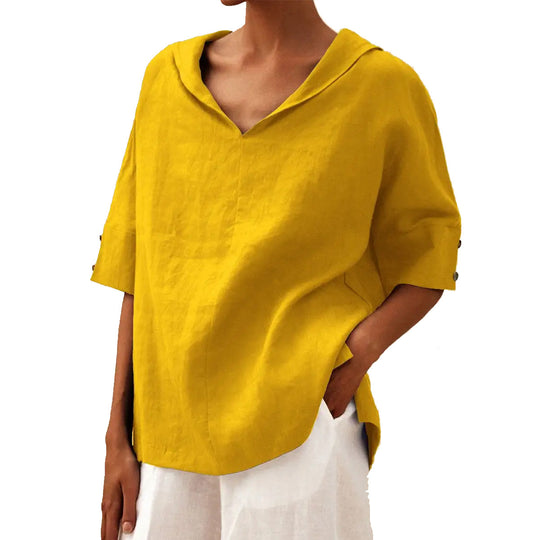 Damen Lässige Bluse mit floralem Muster und modernem Kragen EB
