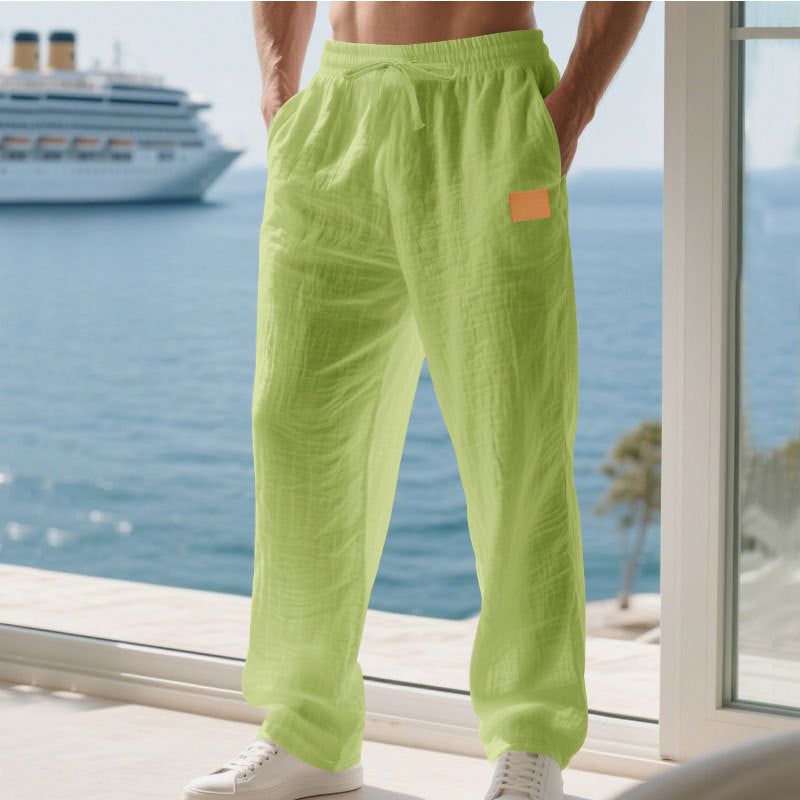 Herren Bequeme und luftige Sommerhose aus leichtem Leinenmaterial EB