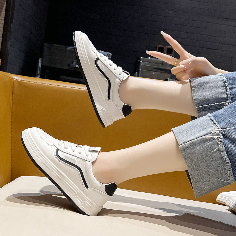 Damen lässige Sneakers mit modischem Design und dämpfender Außensohle EB