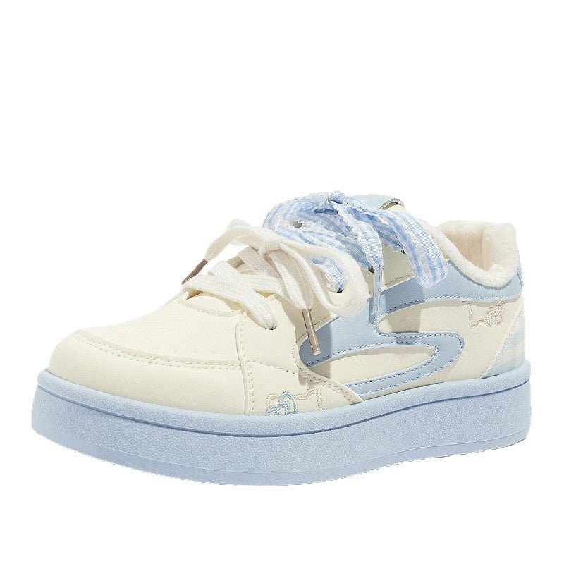 Damen Kuschelige Sneakers mit floralem Print und weichem Innenfutter EB