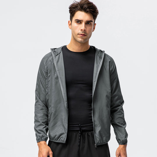 Herren leichte Laufjacke mit atmungsaktiven Eigenschaften und reflektierendem Design EB