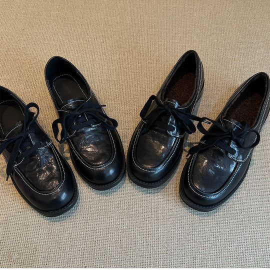Damen Schnürschuhe mit hochwertigem Leder und komfortabler Innensohle EB