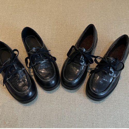 Damen Schnürschuhe mit hochwertigem Leder und komfortabler Innensohle EB