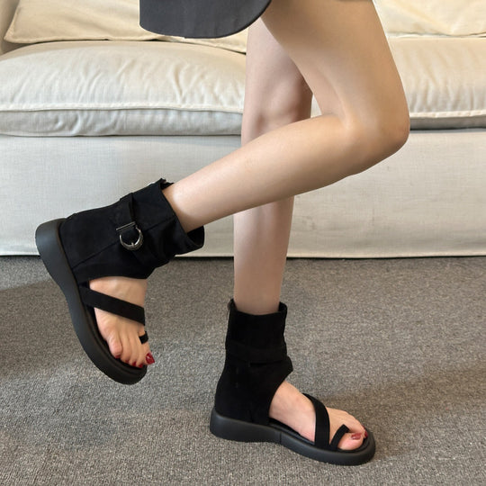 Damen modische Sandalen mit verstellbaren Riemen und strapazierfähiger Sohle EB