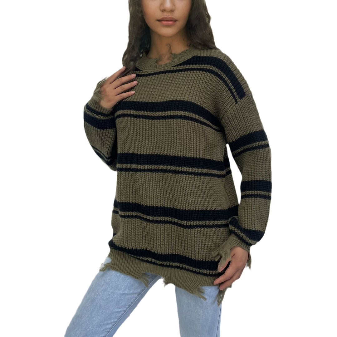Damen Streifen Pullover EB
