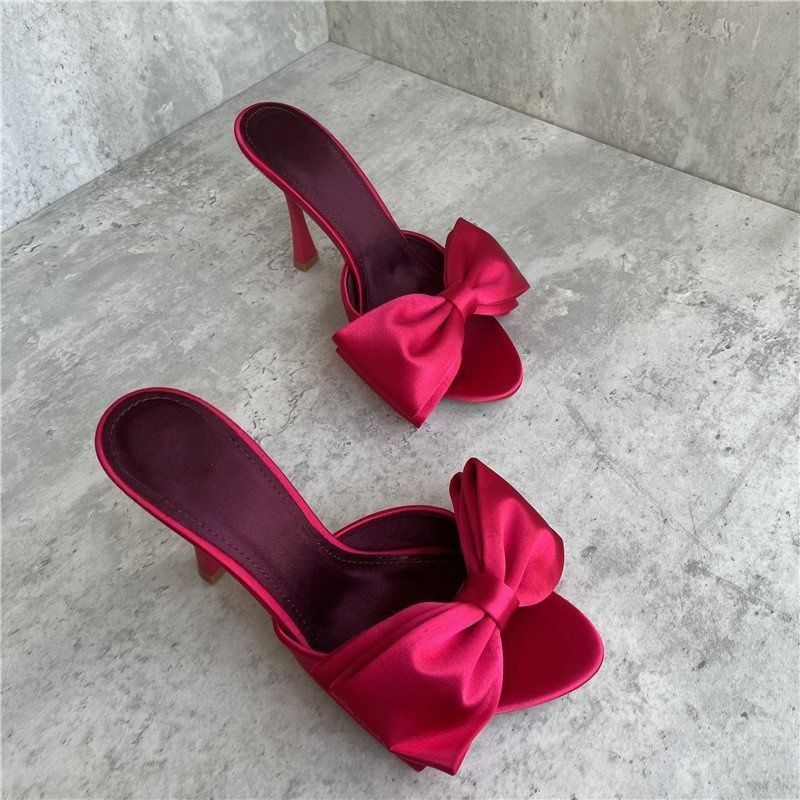 Damen High Heel Sandalen mit kunstvollem Schleifendesign EB