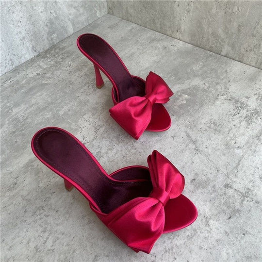 Damen High Heel Sandalen mit kunstvollem Schleifendesign EB