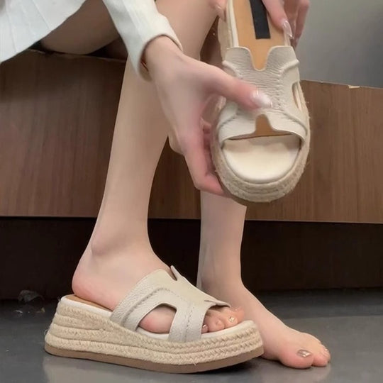 Damen Espadrille-Sandalen mit schickem Metallic-Design EB