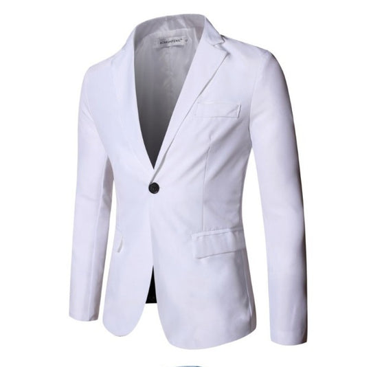 Herren nan taillierter Anzugblazer mit schmalem Revers und Einreiher-Schnitt EB