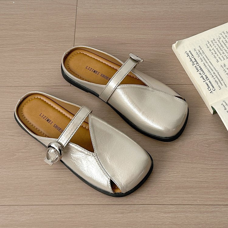 Damen bequeme Mokassins mit dekorativem Riemchen und ergonomischer Sohle EB