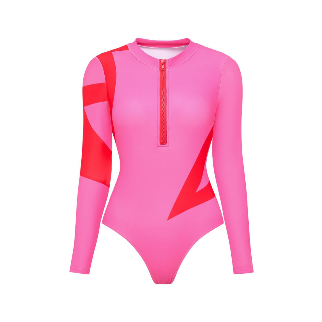 Damen Einseitiger Badeanzug mit Rüschendetails EB