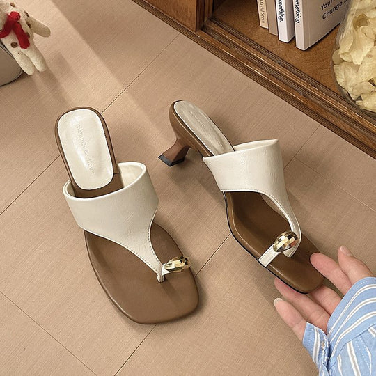 Damen elegante Riemchen-Sandalen mit Absatz und modischem Design EB
