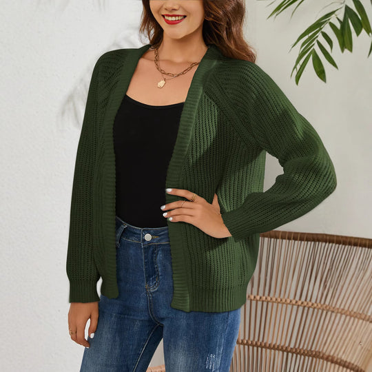 Damen Strickcardigan mit offenem Schnitt und feiner Struktur EB