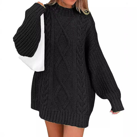Damen Strickpullover mit oversized Schnitt EB