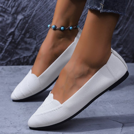 Damen Ballerinas mit eleganter Spitzenstruktur EB