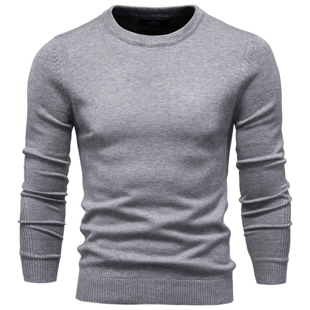 Herren Rundhals Pullover aus hochwertiger Baumwolle EB
