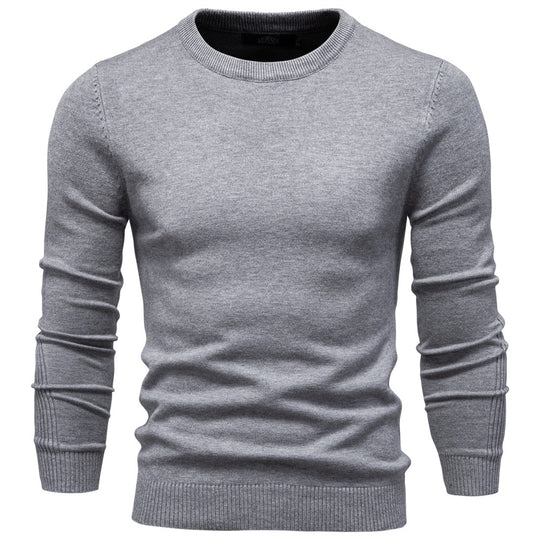 Herren Rundhals Pullover aus hochwertiger Baumwolle EB
