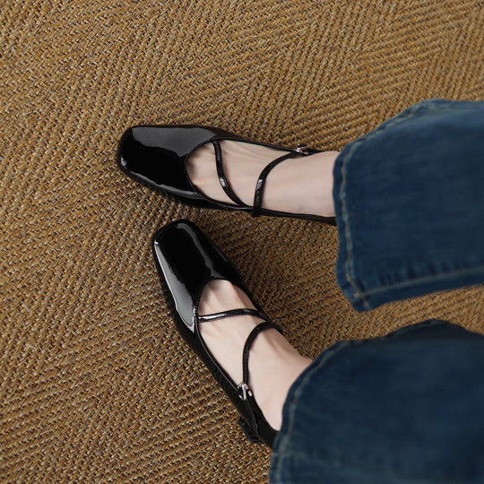 Damen Mary Jane Pumps mit elegantem Tiermuster und bequemem Blockabsatz EB