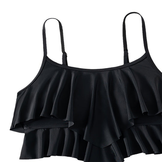 Damen Zweiteiler Badebekleidung mit gerafftem Oberteil und floralem Print EB