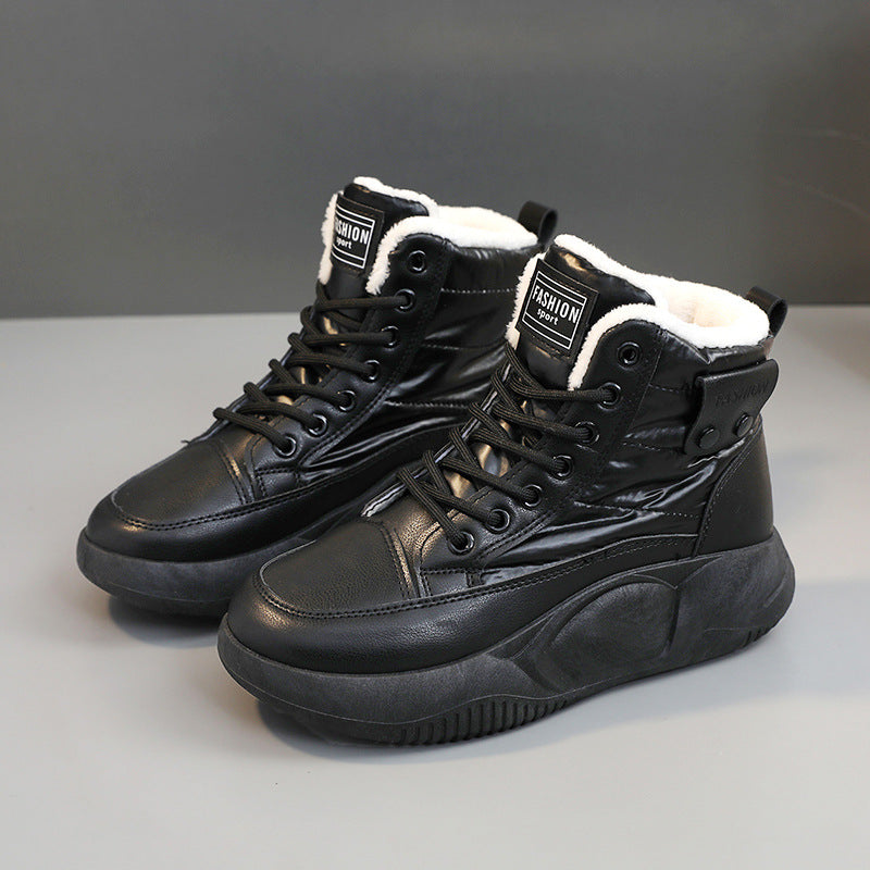 Damen Winterliche Schnürstiefel mit kuscheligem Innenfutter und rutschfester Laufsohle EB