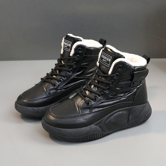 Damen Winterliche Schnürstiefel mit kuscheligem Innenfutter und rutschfester Laufsohle EB