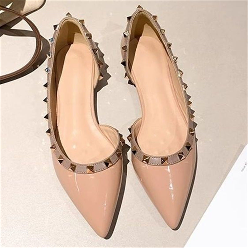 Damen elegante spitze Ballerinas mit glamourösen Verzierungen EB