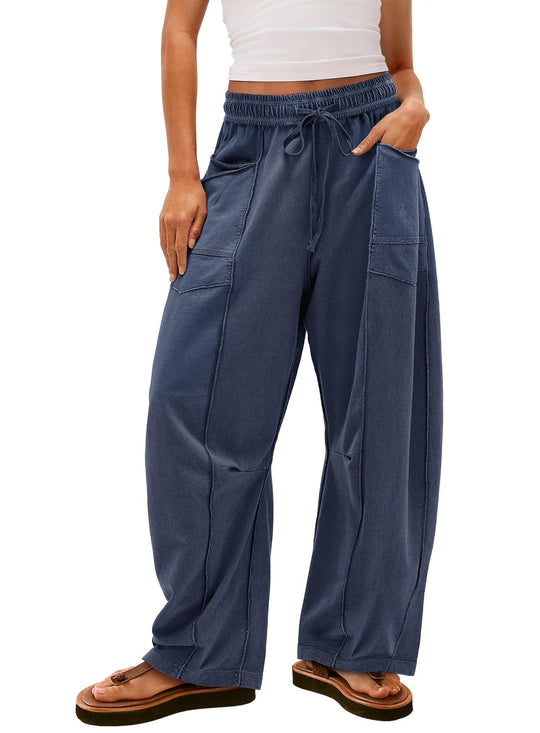 Damen Gemütliche und lässige Freizeithose mit großen Taschen EB
