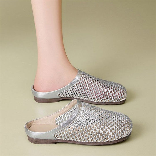 Damen elegante Mesh Clogs mit modischem Strassdesign EB