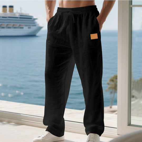 Herren Bequeme und luftige Sommerhose aus leichtem Leinenmaterial EB