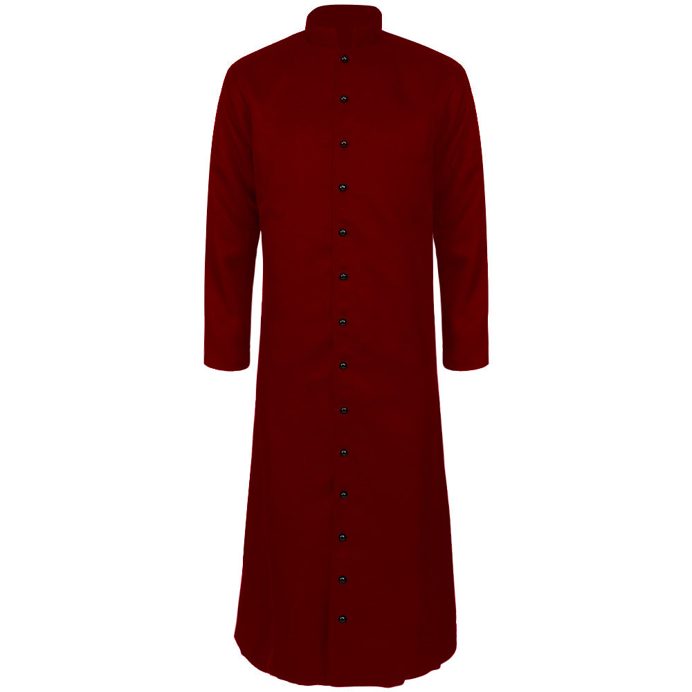 Damen nan eleganter Maxicape-Mantel mit gestuften Schultercapes und Stehkragen Eb