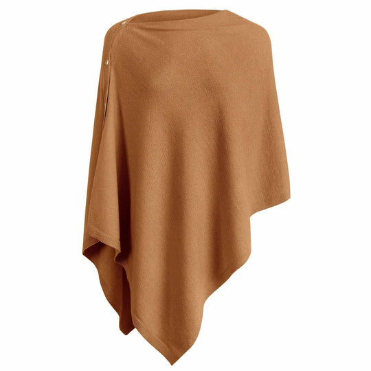 Damen vielseitiger Poncho aus hochwertiger Materialmischung EB