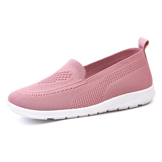 Damen nan ultraleichter gestrickter Slip-On-Loafer mit nahtlosem Sockenschaft, elastischem Einstieg und stoßdämpfender EVA-Laufsohle EB