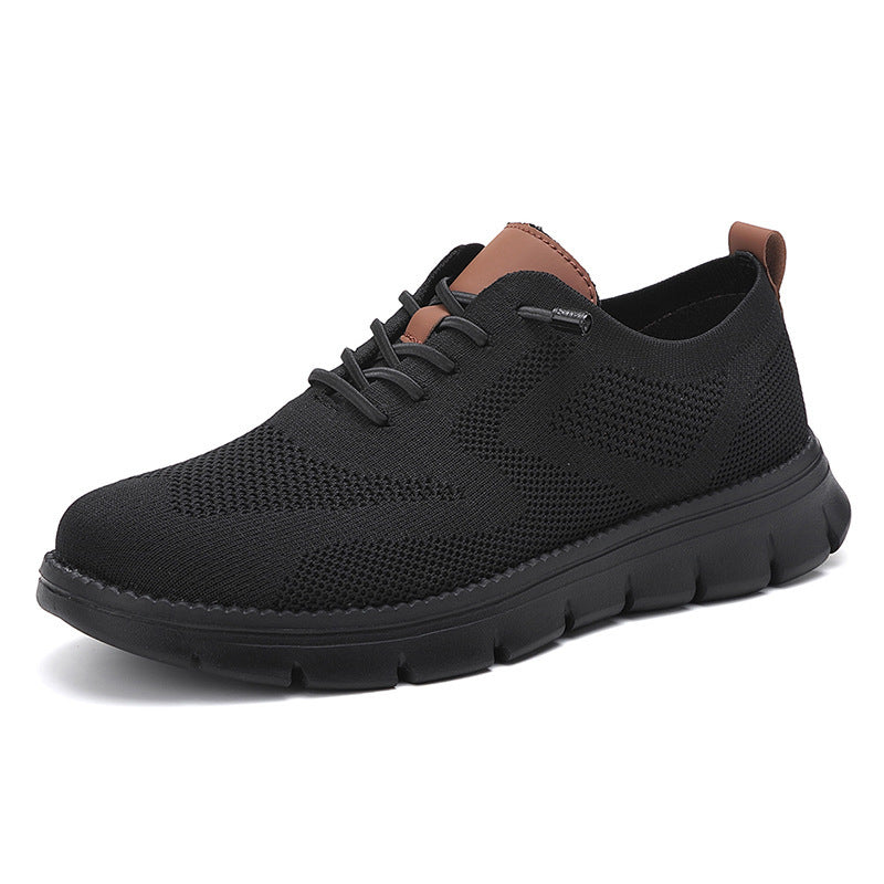 Damen nan gestrickter Derby-Sneaker mit flexibler Rillenlaufsohle und gepolstertem Komfortfußbett EB