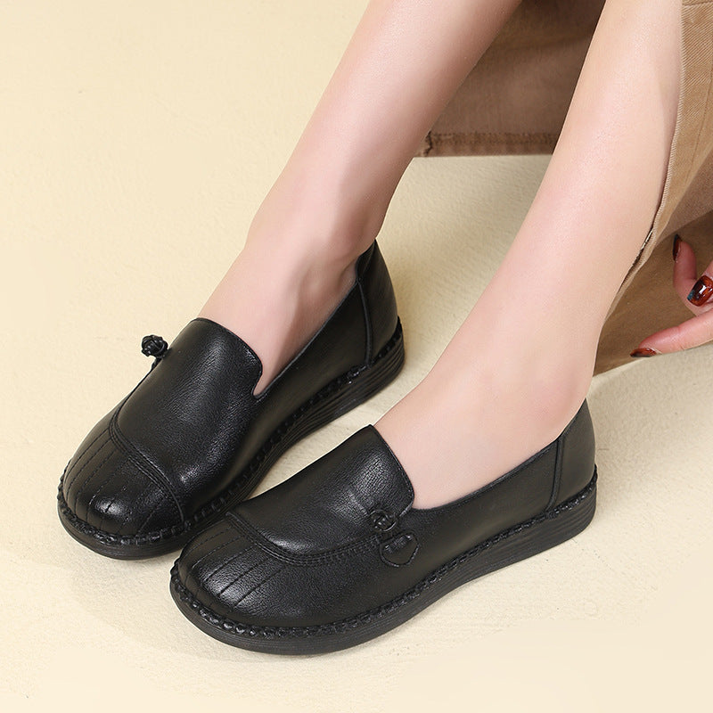Damen Bequeme Mokassins mit elegantem Riemen und flexibler Sohle EB