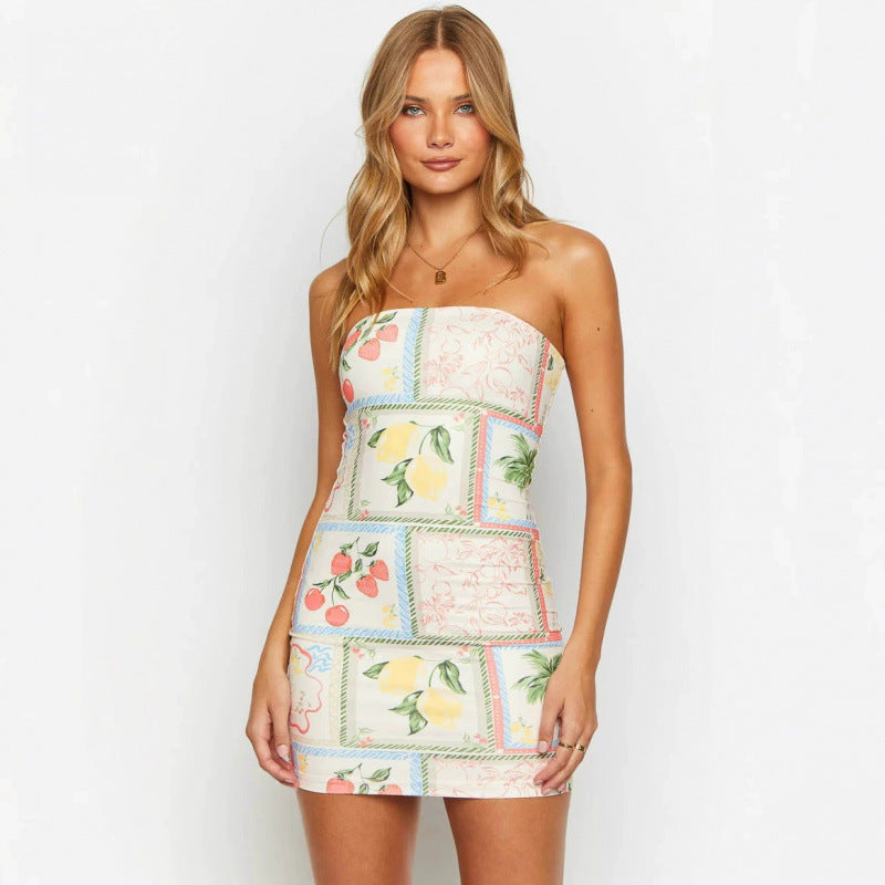 Damen Figurbetontes Minikleid im floralen Design EB