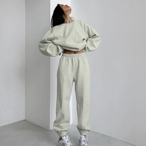 Damen Oversized Sweatshirt und Jogginghose Set EB