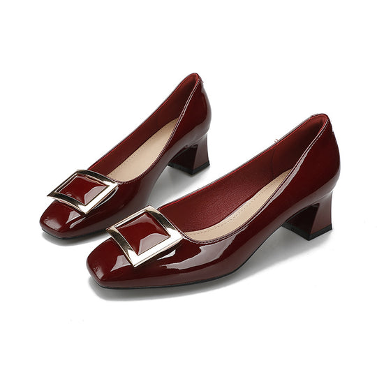 Damen elegante Pumps mit modischem Schnallen-Detail EB