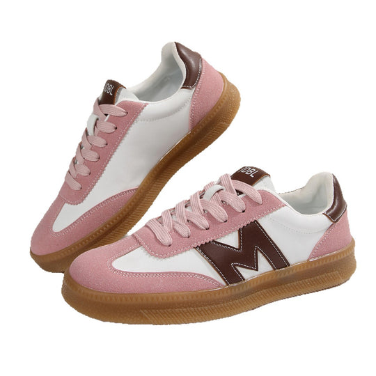 Damen Sneakers mit modischer Suede-Oberfläche und rutschfester Gummisohle EB
