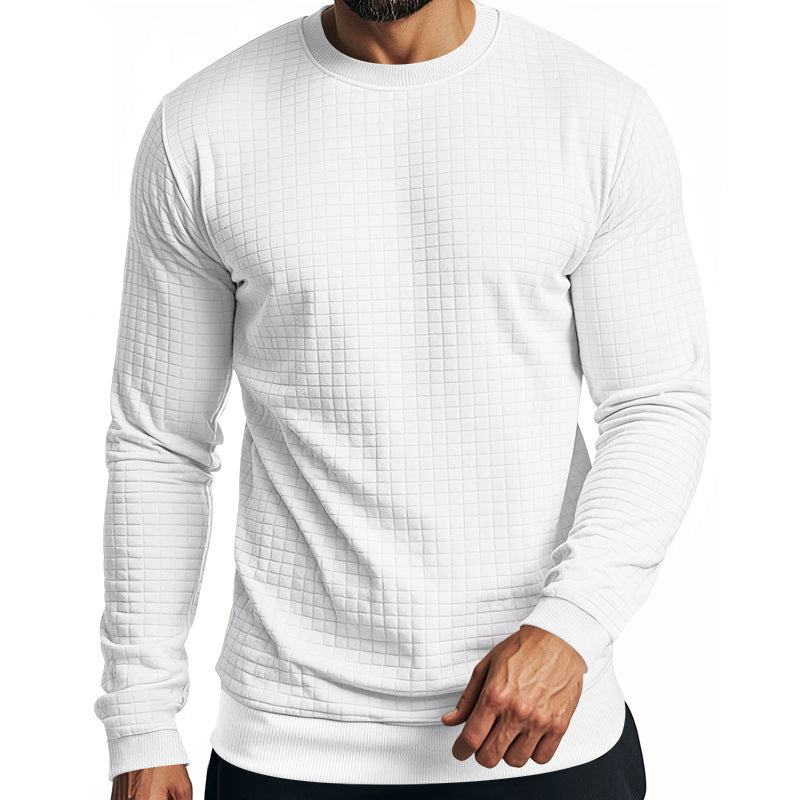 Herren Langarm-Sweatshirt mit strukturiertem Design und elastischem Bund EB