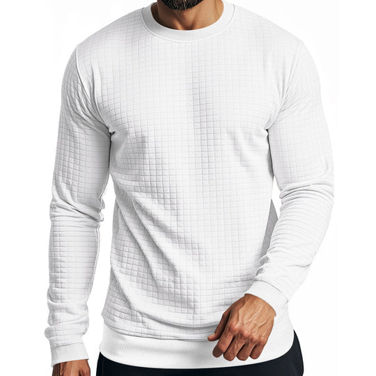 Herren Langarm-Sweatshirt mit strukturiertem Design und elastischem Bund EB